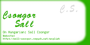 csongor sall business card